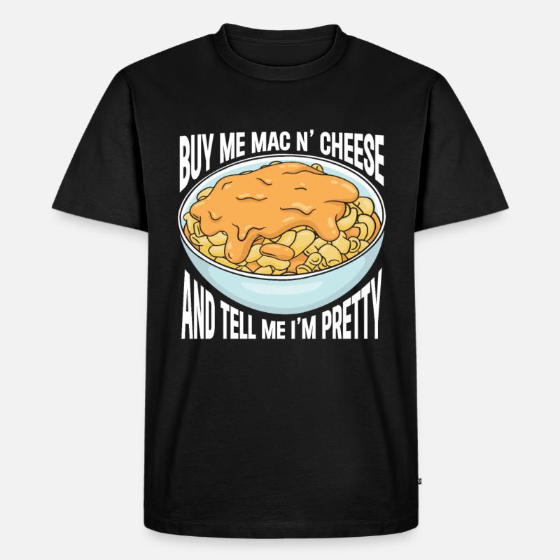 Mac And Cheese Makkaroni - Männer Premium Bio T-Shirt - Schwarz