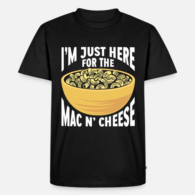 Mac And Cheese Makkaroni - Männer Premium Bio T-Shirt - Schwarz