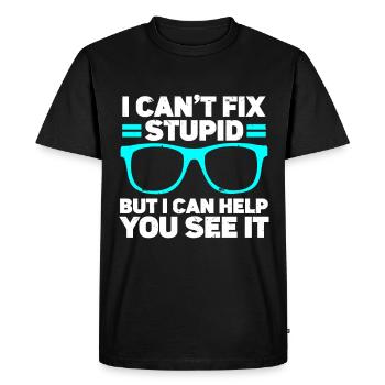 Optometrist Optician Optometry - Men's Premium Organic T-Shirt - black - Front - Nico (187cm)