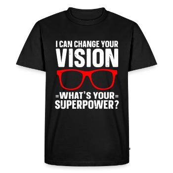 Optometrist Optician Optometry - Men's Premium Organic T-Shirt - black - Front - Nico (187cm)