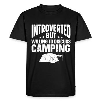 Funny Introvert Gifts - Men's Premium Organic T-Shirt - black - Front - Nico (187cm)