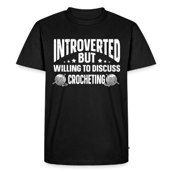 Fun Introvert Gifts - Men's Premium Organic T-Shirt - black - Front - Nico (187cm)