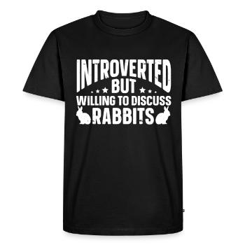 Fun Introvert Gifts - Men's Premium Organic T-Shirt - black - Front - Nico (187cm)