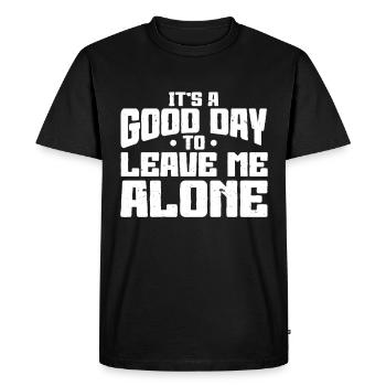Fun Introvert Gifts - Men's Premium Organic T-Shirt - black - Front - Nico (187cm)