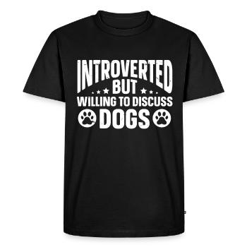 Fun Introvert Gifts - Men's Premium Organic T-Shirt - black - Front - Nico (187cm)