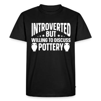 Fun Introvert Gifts - Men's Premium Organic T-Shirt - black - Front - Nico (187cm)