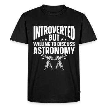 Fun Introvert Gifts - Men's Premium Organic T-Shirt - black - Front - Nico (187cm)