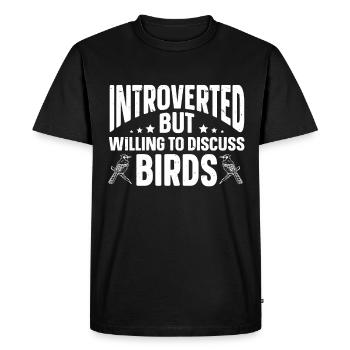 Fun Introvert Gifts - Men's Premium Organic T-Shirt - black - Front - Nico (187cm)