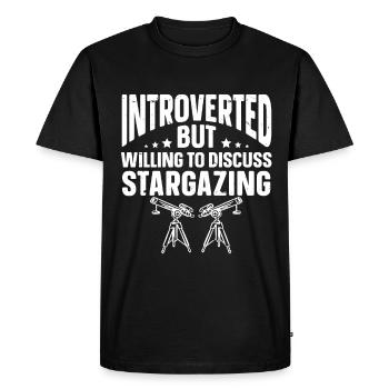 Fun Introvert Gifts - Men's Premium Organic T-Shirt - black - Front - Nico (187cm)