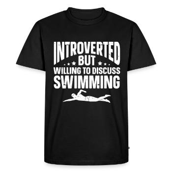 Funny Introvert Gifts - Men's Premium Organic T-Shirt - black - Front - Nico (187cm)