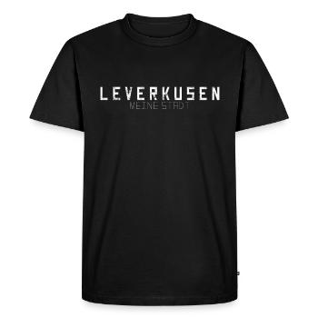 Leverkusen Ma ville - T-shirt Premium bio Homme - noir - Devant - Nico (187cm)