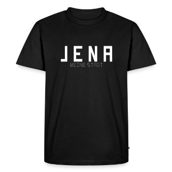 Iéna Ma ville - T-shirt Premium bio Homme - noir - Devant - Nico (187cm)