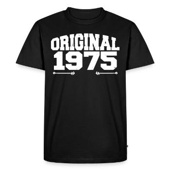 Original 1975 | Cadeau d’anniversaire 1975 - T-shirt Premium bio Homme - noir - Devant - Nico (187cm)