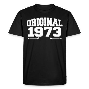 Original 1973 | Birthday Gift 1973 - Men's Premium Organic T-Shirt - black - Front - Nico (187cm)