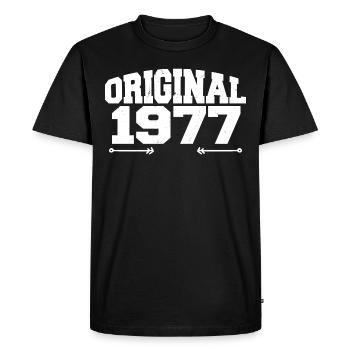 Original 1977 | Cadeau d’anniversaire 1977 - T-shirt Premium bio Homme - noir - Devant - Nico (187cm)
