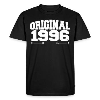 Original 1996 | Cadeau d’anniversaire 1996 - T-shirt Premium bio Homme - noir - Devant - Nico (187cm)