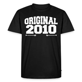 Original 2010 | Birthday Gift 2010 - Men's Premium Organic T-Shirt - black - Front - Nico (187cm)