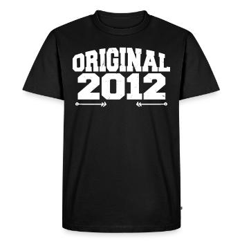 Original 2012 | Cadeau d’anniversaire 2012 - T-shirt Premium bio Homme - noir - Devant - Nico (187cm)