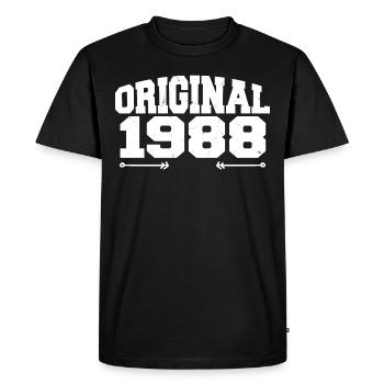 Original 1988 | Cadeau d’anniversaire 1988 - T-shirt Premium bio Homme - noir - Devant - Nico (187cm)
