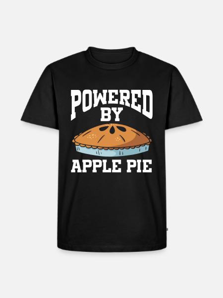 Powered By Apple Pie - Men's Premium Organic T-Shirt - black