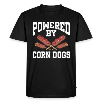 Propulsé par Corn Dogs - T-shirt Premium bio Homme - noir - Devant - Nico (187cm)