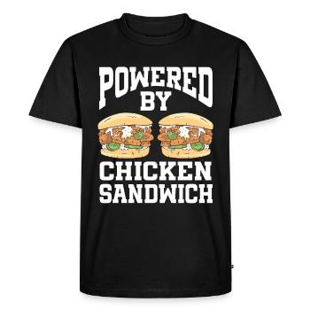Sandwich au poulet - T-shirt Premium bio Homme - noir - Devant - Nico (187cm)