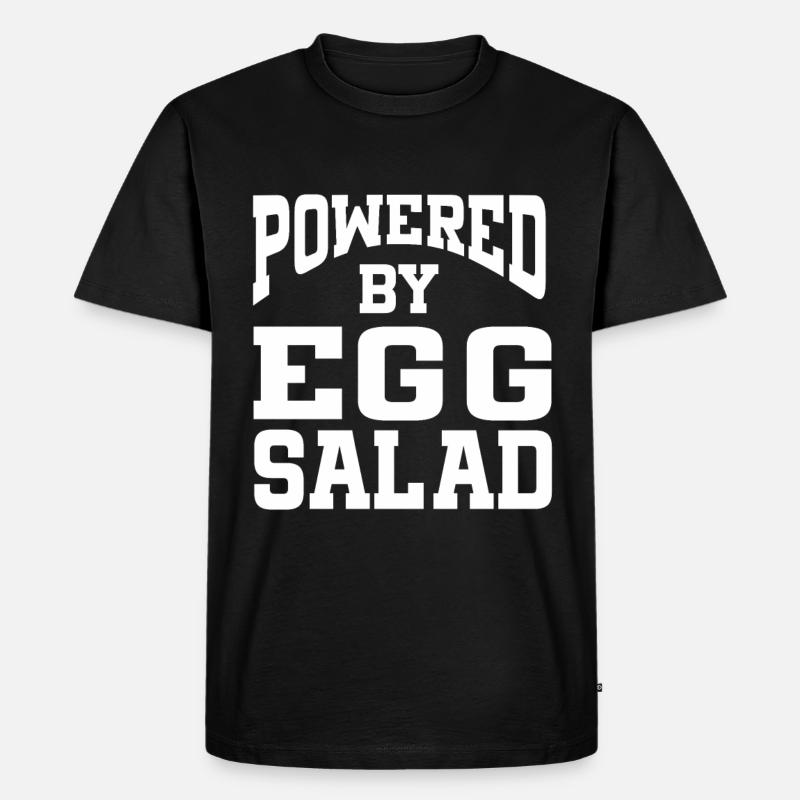 Powered By Egg Salad - Männer Premium Bio T-Shirt - Schwarz