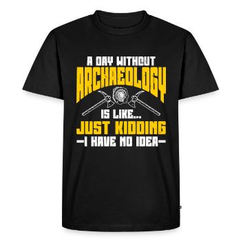 Archaeologist Archaeology - Men's Premium Organic T-Shirt - black - Front - Nico (187cm)