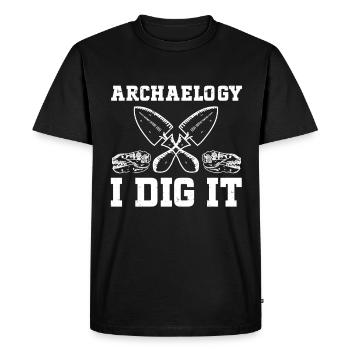 Archaeologist Archaeology - Men's Premium Organic T-Shirt - black - Front - Nico (187cm)