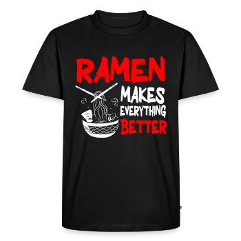 Ramen Lover Japanese Noodle Soup Ramen - Men's Premium Organic T-Shirt - black - Front - Nico (187cm)