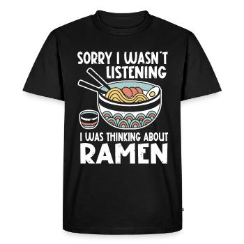 Ramen Lover Japanese Noodle Soup Ramen - Men's Premium Organic T-Shirt - black - Front - Nico (187cm)