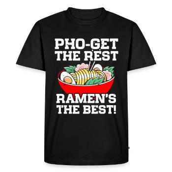 Ramen Lover Soupe de nouilles japonaise Ramen - T-shirt Premium bio Homme - noir - Devant - Nico (187cm)