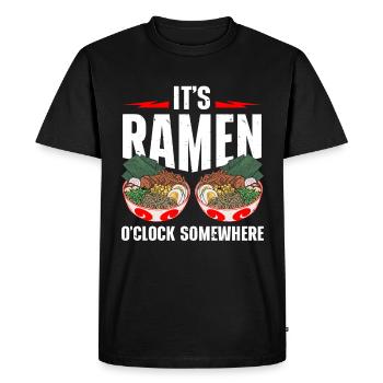 Ramen Lover Soupe de nouilles japonaise Ramen - T-shirt Premium bio Homme - noir - Devant - Nico (187cm)