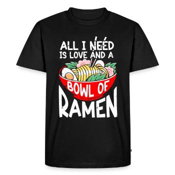 Ramen Lover Japanese Noodle Soup Ramen - Men's Premium Organic T-Shirt - black - Front - Nico (187cm)
