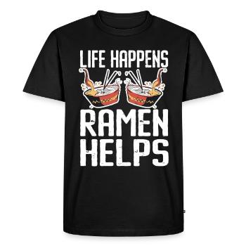 Ramen Lover Japanese Noodle Soup Ramen - Men's Premium Organic T-Shirt - black - Front - Nico (187cm)
