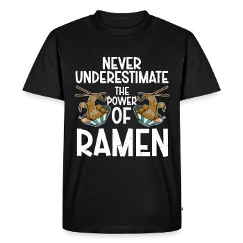 Ramen Lover Soupe de nouilles japonaise Ramen - T-shirt Premium bio Homme - noir - Devant - Nico (187cm)