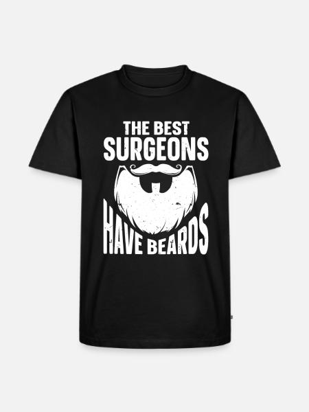 Beard Quote Bearded Men - Men's Premium Organic T-Shirt - black