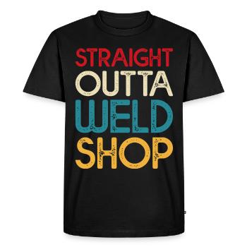 Welder Saying Funny Welding Boilermaker Welder - Men's Premium Organic T-Shirt - black - Front - Nico (187cm)