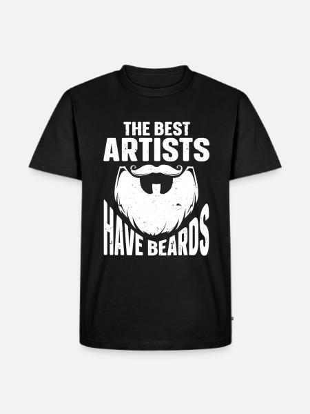 Beard Quote Bearded Men - Men's Premium Organic T-Shirt - black