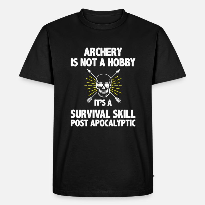 Bogenschießen Bogenschütze - Männer Premium Bio T-Shirt - Schwarz