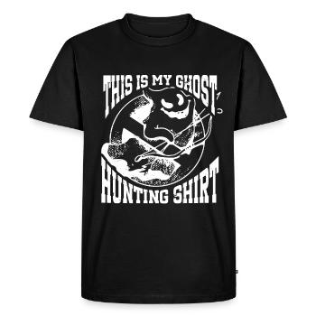 C’est ma chemise de chasse aux fantômes Chasseur paranormal - T-shirt Premium bio Homme - noir - Devant - Nico (187cm)