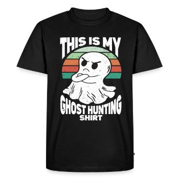 C’est ma chemise de chasse aux fantômes Chasseur paranormal - T-shirt Premium bio Homme - noir - Devant - Nico (187cm)
