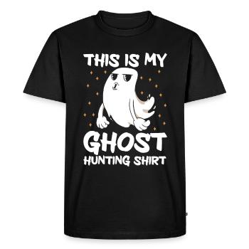 C’est ma chemise de chasse aux fantômes Chasseur paranormal - T-shirt Premium bio Homme - noir - Devant - Nico (187cm)