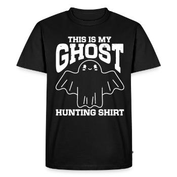 C’est ma chemise de chasse aux fantômes Chasseur paranormal - T-shirt Premium bio Homme - noir - Devant - Nico (187cm)