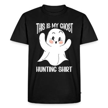 C’est ma chemise de chasse aux fantômes Chasseur paranormal - T-shirt Premium bio Homme - noir - Devant - Nico (187cm)
