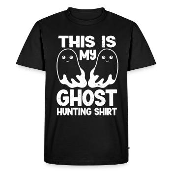 C’est ma chemise de chasse aux fantômes Chasseur paranormal - T-shirt Premium bio Homme - noir - Devant - Nico (187cm)