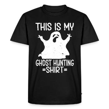 C’est ma chemise de chasse aux fantômes Chasseur paranormal - T-shirt Premium bio Homme - noir - Devant - Nico (187cm)