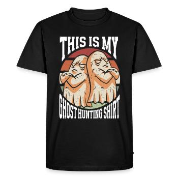 C’est ma chemise de chasse aux fantômes Chasseur paranormal - T-shirt Premium bio Homme - noir - Devant - Nico (187cm)