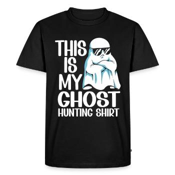 C’est ma chemise de chasse aux fantômes Chasseur paranormal - T-shirt Premium bio Homme - noir - Devant - Nico (187cm)