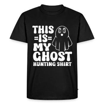 C’est ma chemise de chasse aux fantômes Chasseur paranormal - T-shirt Premium bio Homme - noir - Devant - Nico (187cm)